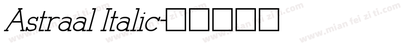 Astraal Italic字体转换